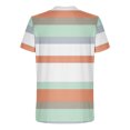 thumbnail image 3 of Enridrech Casual Stylish Tee for Men Fashion Striped Color Block Tshirt Comfortable Summer Crew Neck Tees Top, 3 of 5