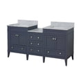 thumbnail image 5 of Eleanor 72" Double Bathroom Vanity with Marine Gray Cabinet and Carrara Marble Top, 5 of 6