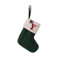 thumbnail image 2 of Home Decor Christmas Stockings With Initials Large Embroidered Letter Knit Red White Christmas Stocking For Family Holiday Decorations And Xmas Tree Fireplace, 2 of 4