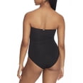 thumbnail image 2 of Anne Cole Women's Twist Front Ruched One Piece Swimsuit Black Size 10, 2 of 4
