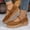 Brown, variant on YOUYEDIAN Mary Jane Shoes Women Round Toe Fashion Wedge Platform Heel Casual Comfy Slip On Flats Versatile Retro Outdoor Walking Shoes