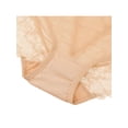 thumbnail image 3 of Unique Bargains Women's Plus Size Sheer Lace Trim High Rise Brief Stretchy Underwear Beige M, 3 of 6