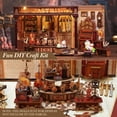 thumbnail image 2 of Kit de casa de muñecas en miniatura CUTEBEE para hacer tú mismo, rincón para libros con LED, 2 of 7