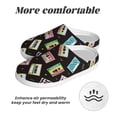 thumbnail image 6 of Picia Colorful Retro Tape for Women's Lamb-hug Comfy Fleece House Slippers Memory Foam, Slip-on House Shoes Indoor Outdoor-46/47, 6 of 7