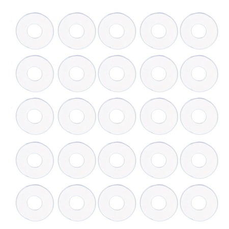 

Jibi 50pcs Clear Plastic Replacement Washers Flat Washers for Shower Door Handles