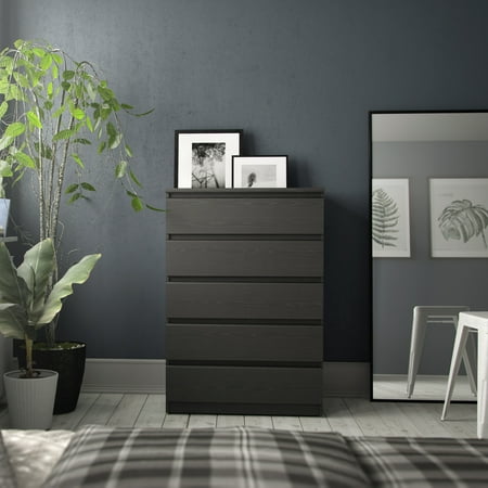 Laguna 5 Drawer Chest Black Wood Grain Multiple Colors Walmart Com