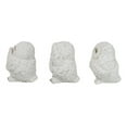 thumbnail image 2 of Wisdom Of The Forest See Hear Speak No Evil White Snowy Owls Mini Figurines Set, 2 of 9