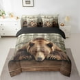 thumbnail image 2 of Castle Fairy Wildlife Bear 7-Piece Twin Bedding Sets,Woodland Animal Bedding Comforter Set,Rustic Cabin Breathable Sheet Sets,Luxury Boys Bedroom Decor,Reversible, 2 of 8