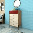 thumbnail image 2 of Joy 48.43" Tall Dresser with 6 Full Extension Drawers in Blue and Off White, 2 of 11