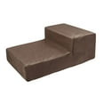 thumbnail image 2 of Dog Stairs 2 Step Pet Ramp Durable with Removable Washable Cover Dog Stairs Ramp Coffee, 2 of 9