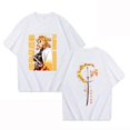 thumbnail image 4 of Camiseta de Anime Rengoku Kyoujurou Unisex, camiseta de manga corta con cuello redondo, camiseta informal de verano con estampado, 4 of 5