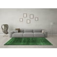 thumbnail image 3 of Ahgly Company Indoor Square Oriental Emerald Green Industrial Area Rugs, 7' Square, 3 of 4