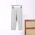 thumbnail image 6 of QIUOMBBP Woman Capri Pajama Pants Plus Size Soft Lounge Sleep Pants Elastic Waist Modal Comfy Pj Bottoms Gray XL, 6 of 7