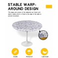 thumbnail image 2 of Round Tablecloth with Elastic Spring Hand Drawn Chrysanthemum Floral Purple Waterproof Stain-proof Table Cover Wipeable Fitted Table Cloths for 36"-44" Round Tables Dining Kitchen, 2 of 6