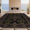 thumbnail image 2 of Design&I 2'x3' Washable Accent Rug Round Serpent Damask Mystical Vintage Border Coiled Snake Gothic Refined for Kitchen, Pet Station, Friendly & Non-Slip Built-In Grip, 2 of 7