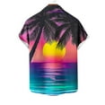 thumbnail image 7 of UVEASISHA Hawaiian Shirt for Men Summer Tropical Palm Tree Print Button Down Shirts Regular Fit Casual Short Sleeve Beach Shirt Vintage Aloha Shirts Hot Pink L, 7 of 7