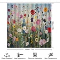 thumbnail image 2 of Watercolor Wildflowers 4 Piece Shower Curtain Sets, with Non-Slip Rugs, Toilet Lid Cover And Bath Mat, for Bathroom Decor Set, 2 of 8