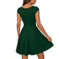 thumbnail image 4 of A Line Dresses for Women Short Sleeve V Neck Mini Sundress Summer Causal Loose Dress, L, 4 of 4