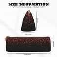 thumbnail image 4 of Naloa Red Glitter1 Print Leather Pencil Case - Portable Big Capacity Pencil Pouch Organizer Bag Stationery Bag for Work & Office Pencil Pen Case, 4 of 5