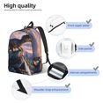 thumbnail image 4 of Lsque Sunset Cliff Dinosaur Pattern Canvas Daypack, Durable Backpack, High-quality Versatile Backpack,Vintage Compact Backpack-Medium, 4 of 6