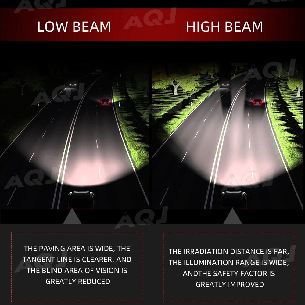 Compatible with Kia Rio Hatchback 2012-2018 LED High Low Beam Lamp Set 4 Pack - 30,000LM 6000K White 300% Super-Bright Bulb, Plug & Play