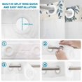 thumbnail image 4 of No Hook Shower Curtain, Blue Starfish Coastal Shower Curtains for Bathroom with See Through Top Window, Eucalyptus Summer Nautical Shell Rustic Waterproof & Washable Bath Curtain Stall 48"x72", 4 of 9