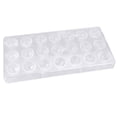 thumbnail image 2 of tooloflife Clear Chocolate Candy Moulds 21 Half Diamond Holes Dessert Baking Pan Cake Moulds, 2 of 8