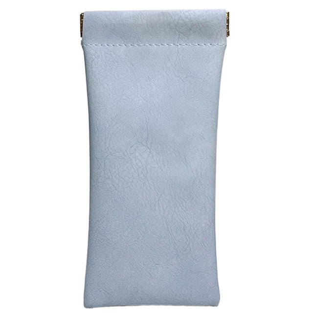 Portátil para Gafas Gafas Y Almacenamiento para Gafas Elástica Con Cierre Automático Almacenamiento Cuero PU Funda para Gafas Antipresión (azul)