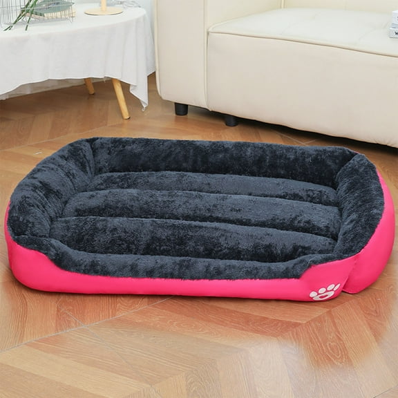 Holloyiver Rectangle Dog Bed for Medium Dogs, Cozy Washable Bed with Side Orthopedic Dog Sofa Bed, Pet Cuddler Anti-Slip Bottom, Soft Calming Sleeping Puppy Warming Puppy Bed, 17.7x15.7 Inch