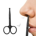 thumbnail image 2 of Tijeras Labymos negras para el pelo de cejas y nariz cuidado del vello facial Acero inoxidable, 2 of 7
