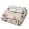 thumbnail image 4 of Dragonfly Blanket - Retro Butterfly Floral Pastel Fleece Throw,Gifts for Women 50x40, 4 of 6
