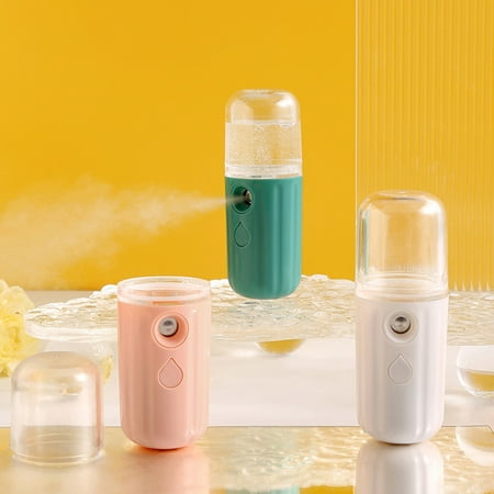 

GoFJ 1 Set Facial Mist Sprayer Low Noise Rechargeable Multipurpose Compact Size Light Design Moisturizing Skin ABS USB Charging Portable Mini Facial Spray Humidifier for Women