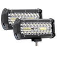 thumbnail image 1 of Juego de 2 barras de luz LED, 17,8 cm, todoterreno, 120 W, 13200 lm, barra de luz LED impermeable y haz combinado para SUV/ATV/Jeep/Barco, 1 of 5