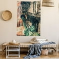 thumbnail image 2 of American Decor Tapestry, New York City Street Liberty Statue and USA Flag Freedom Torch Illustration, Wall Hanging for Bedroom Living Room Dorm Decor, 60W X 80L Inches, Red Grey, by Ambesonne, 2 of 5