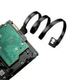 thumbnail image 3 of JacobsParts SATA Cable 5 Pack SATA III 6Gbps 90 Degree Right Angle with Locking Latch 18 Inches for HDD SSD - Black, 3 of 7