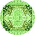 thumbnail image 1 of Ahgly Company Indoor Round Abstract Green Modern Area Rugs, 4' Round, 1 of 4