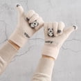 thumbnail image 3 of Fashion Windproof Cartoon Panda Cold-proof Warm Gloves Thickened Touch Screen Gloves Winter Gloves Cycling Gloves Knitted Gloves BLUE, 3 of 8