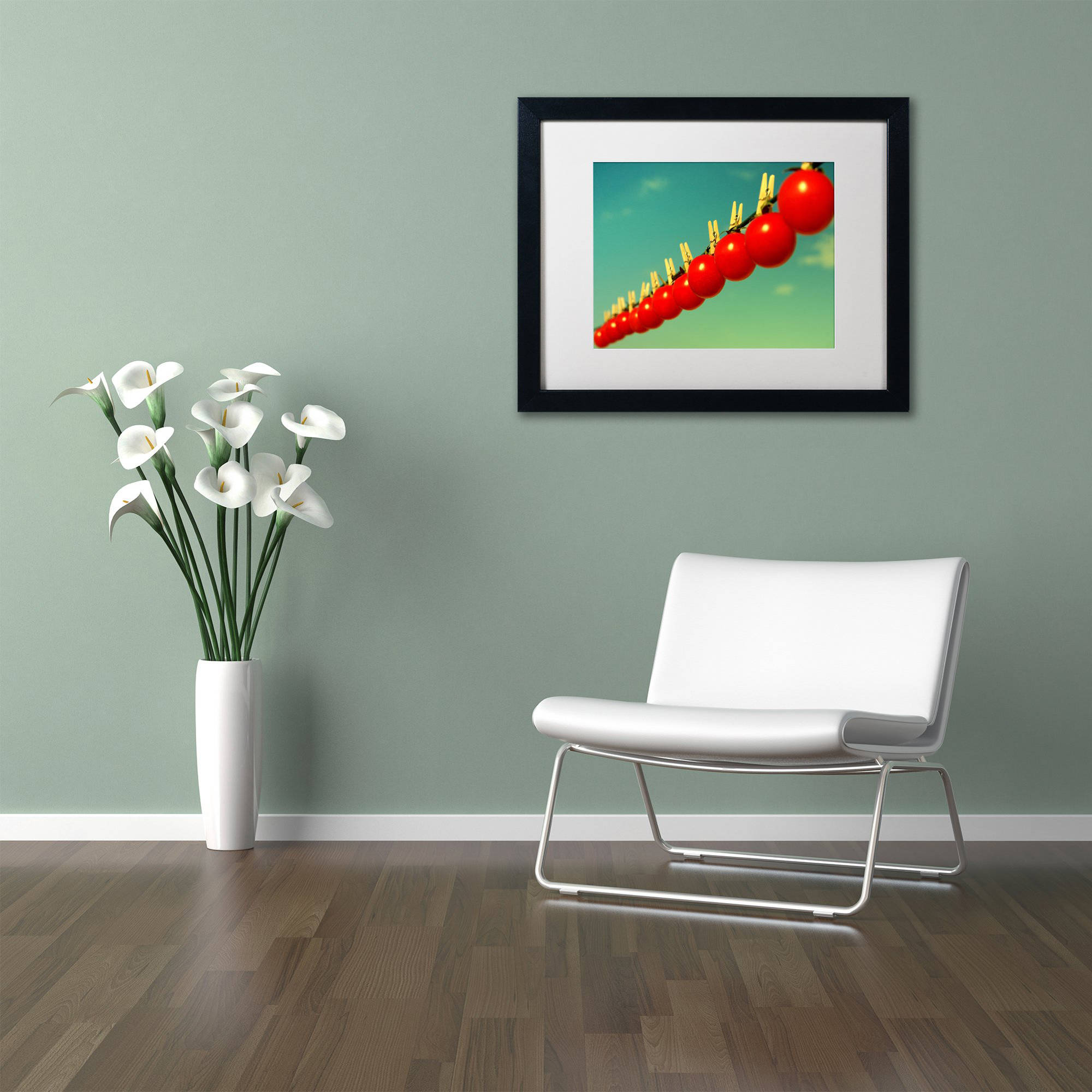 Trademark Fine Art "Sundried Tomatoes" Canvas Art by Beata Czyzowska Young, White Matte, Black Frame