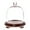 Walnut Wood Veneer Base, variant on Plymor 7.875" x 9.5" Bell Jar Glass Display Dome Cloche, Walnut Wood Veneer Footed Base (Interior size 7.5" x 7.5")