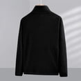 thumbnail image 6 of Sorvello Men's Full Zip Fleece Jacket Lapel Collar Long Sleeve Thermal Coat Winter Outdoor Warm Jacket with Zip Pockets Black XL, 6 of 7