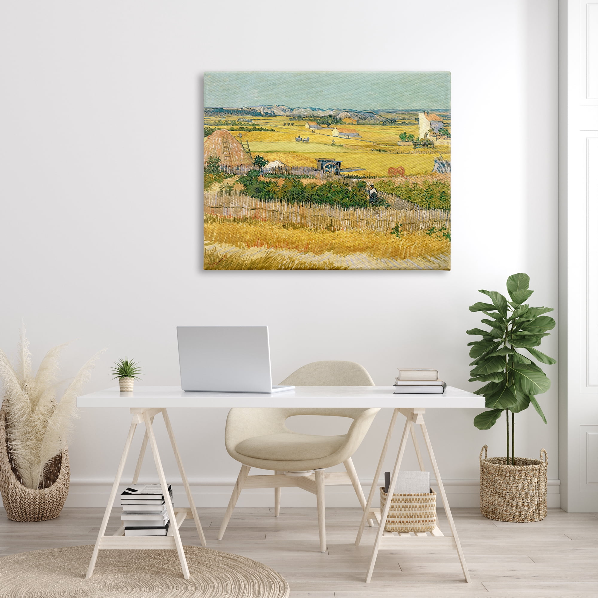 Stupell Industries The Harvest Vincent van Gogh Classic Painting Painting Gallery Wrapped Canvas Print Wall Art, Design by one1000paintings