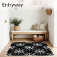 thumbnail image 3 of ODIKA 8'x10' Machine Washable Non-Slip Area Rug, Festive Snowflake Winter Wonderland Entryway Welcome High Traffic Rug, Black, 738037, 3 of 7