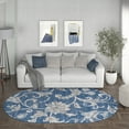 thumbnail image 2 of Alise Rugs Carrington Transitional Floral & Botanical Indoor Area Rug Navy 5'3'' x 7'3'' Oval Floral & Botanical 5' x 8' Indoor Living Room,Dining, 2 of 5