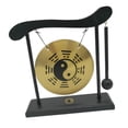 thumbnail image 1 of Gong Ornament, Gong Bell Wind Chime, Art Brass Desktop Gong, Feng Shui Bagua Chinese Copper Gong Wind Gong con soporte para oficina decoración del perfecl Mini gong chino, 1 of 8
