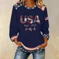 thumbnail image 2 of MEICHEN Graphic Tees for Women Usa 250th Anniversary Freedom Print Loose Blouse 1776-2026 Top Round Neck Long Sleeve T Shirt, 2 of 4