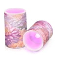 thumbnail image 2 of Electronic Candle Light Combination 3x5In, 3x4In Flameless Candle Plastic Festive Decoration Party Christmas Decoration Pink Chrysanthemum, 2 of 7