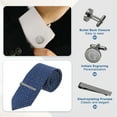 thumbnail image 3 of Uxcell Gemelos, Clip de Corbata Inicial y Conjunto de Gemelos para Hombres Clásico de Cobre, Letra G (Negro), 3 of 6
