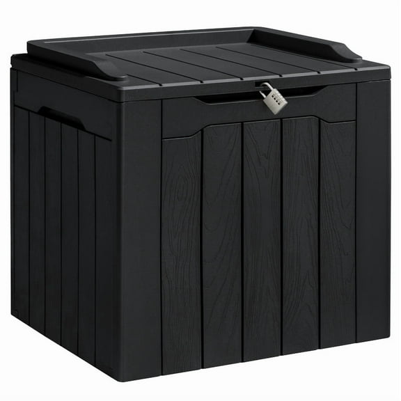 Homall 31 Gallon Outdoor Deck Box In Resin with Seat, Black