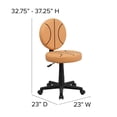 thumbnail image 2 of Scranton & Co Vinyl Basketball Task Office Chair in Black/Orange, 2 of 5