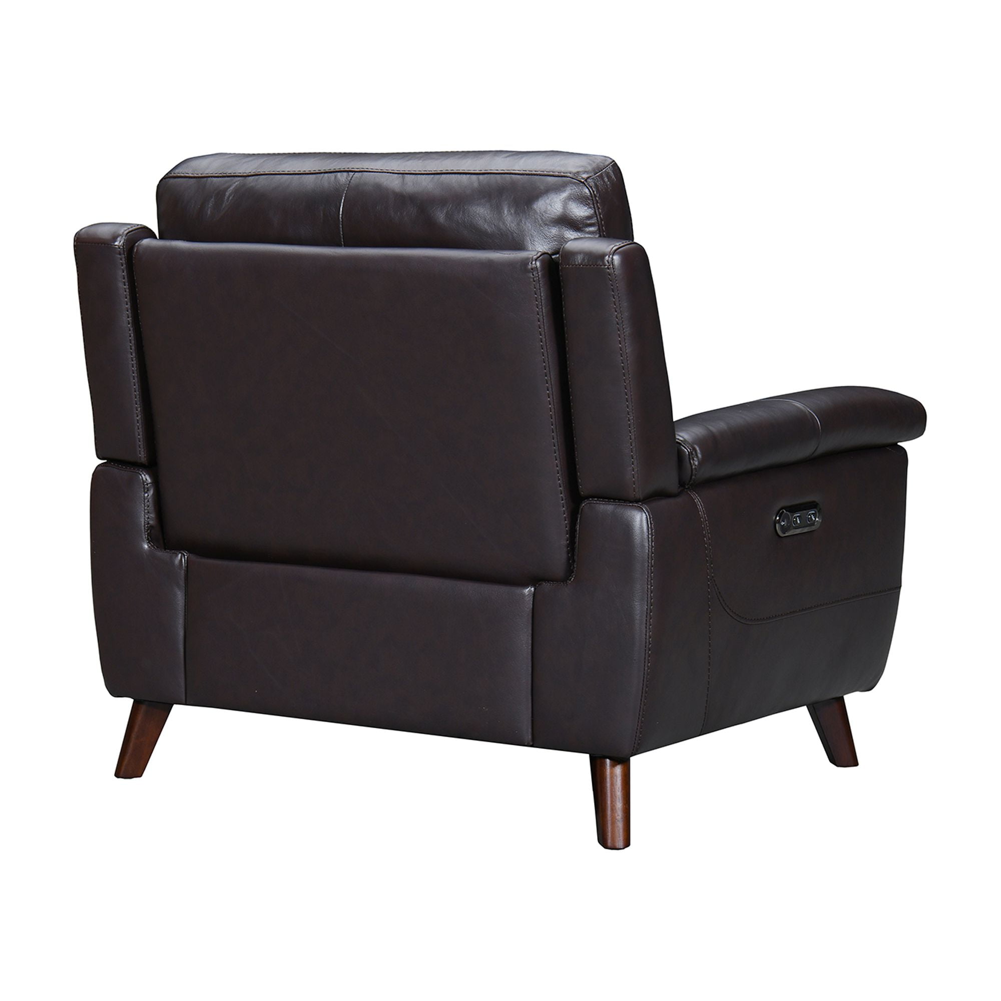 Lizette Brown Leather Power Recliner with USB